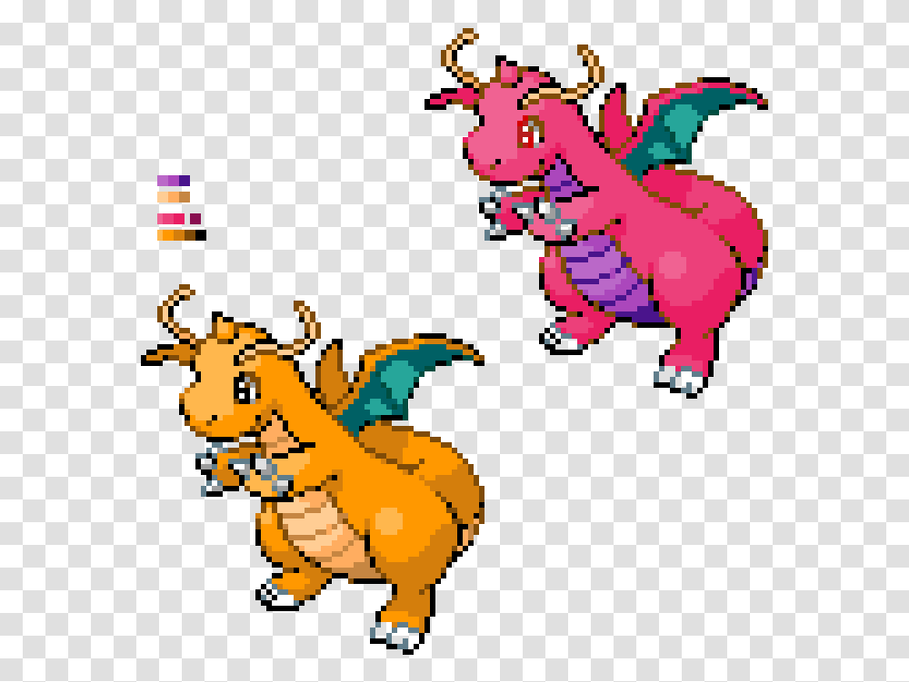 Pixilart Custom Shiny Dragonite By Wallace Shiny Dragonite Fire Red, Animal, Graphics, Mammal, Pollen Transparent Png