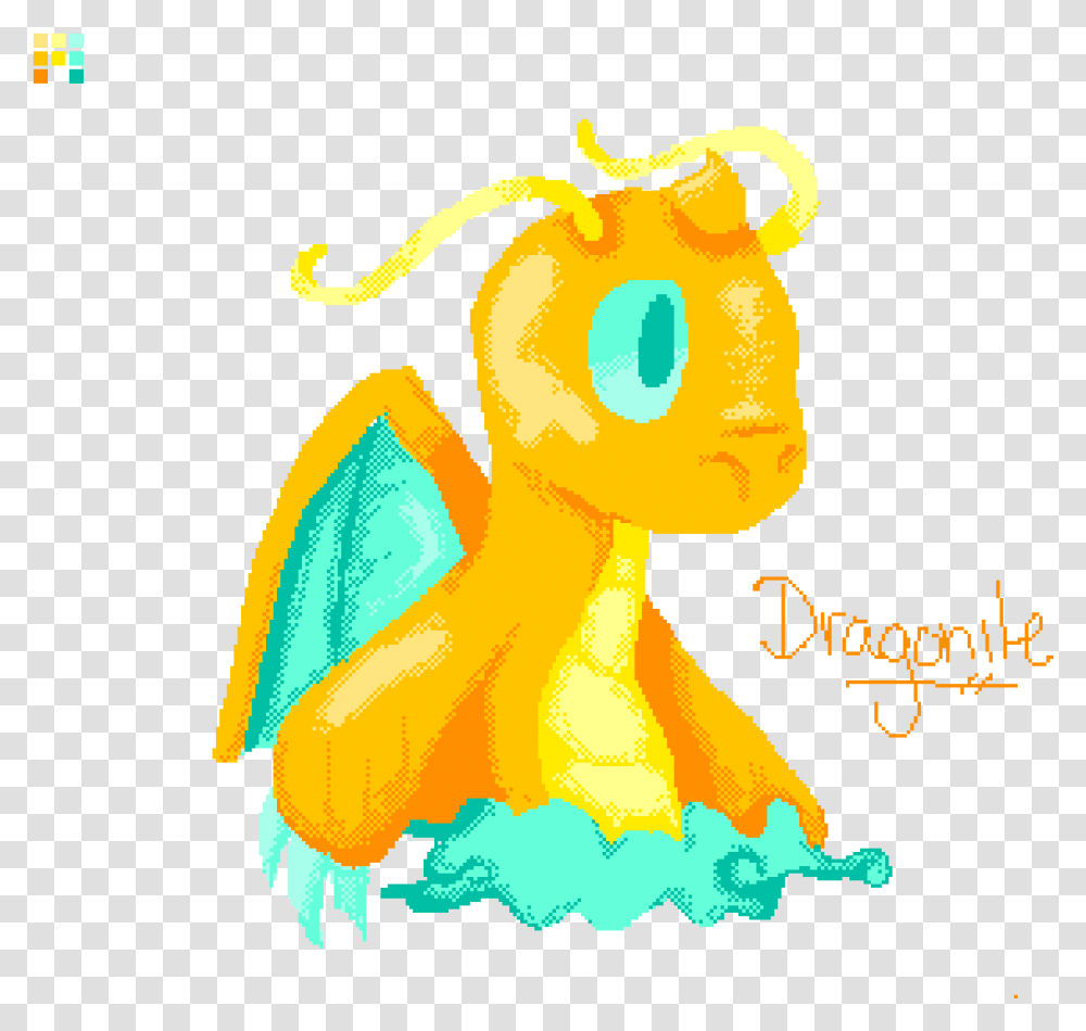 Pixilart Dragonite By Aestheticidiot Illustration, Animal, Invertebrate, Insect, Graphics Transparent Png