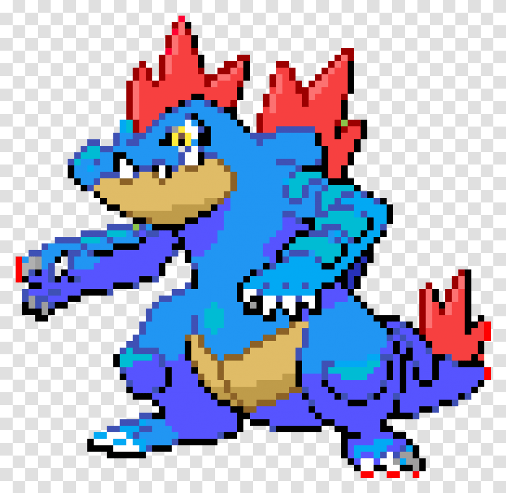 Pixilart Feraligatr Sprite, Dragon, Graphics Transparent Png