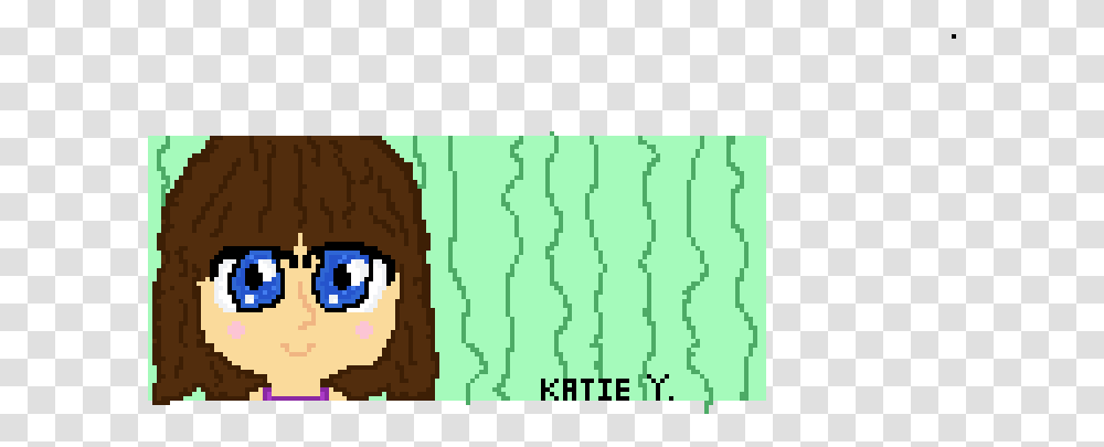 Pixilart Girl With Kawaii Eyes On My Account By Hair Design, Face, Text, Animal, Super Mario Transparent Png