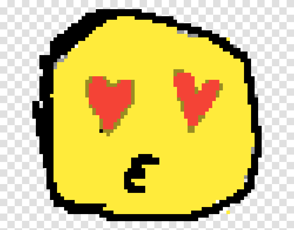 Pixilart Heart Emoji By Anonymous Happy, First Aid, Pac Man, Plant, Food Transparent Png