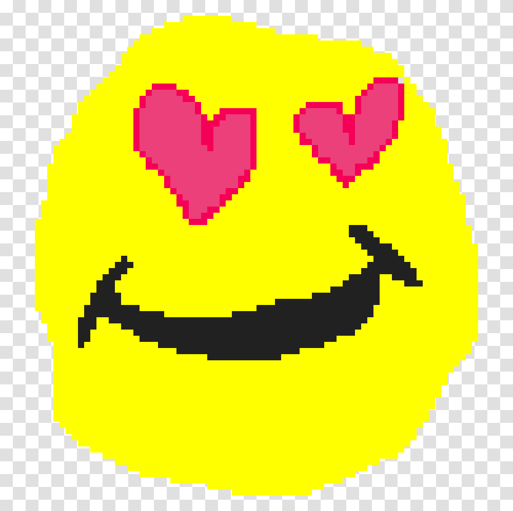 Pixilart Heart Emoji By Anonymous Wide Grin, Pac Man Transparent Png