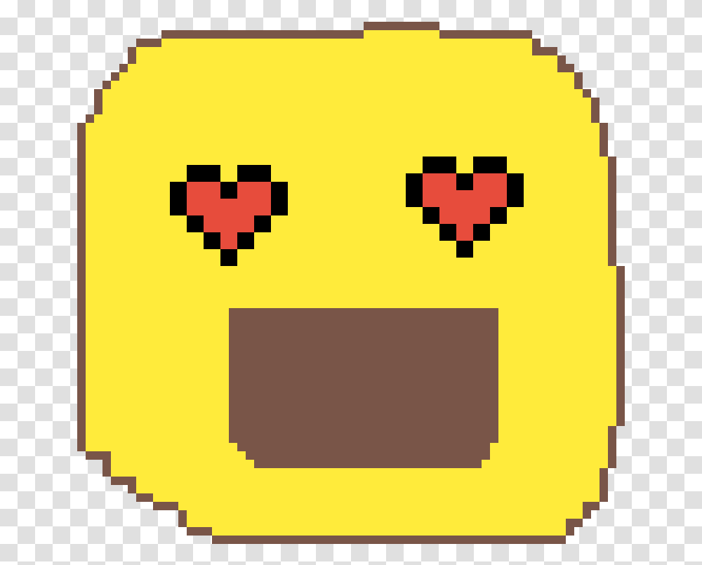 Pixilart Heart Eye Emoji By Anonymous Smiley, First Aid, Pac Man Transparent Png