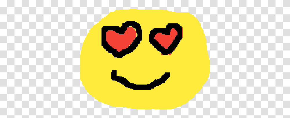 Pixilart Heart Eye Emoji By Neonstrawberry Smiley, Pac Man Transparent Png