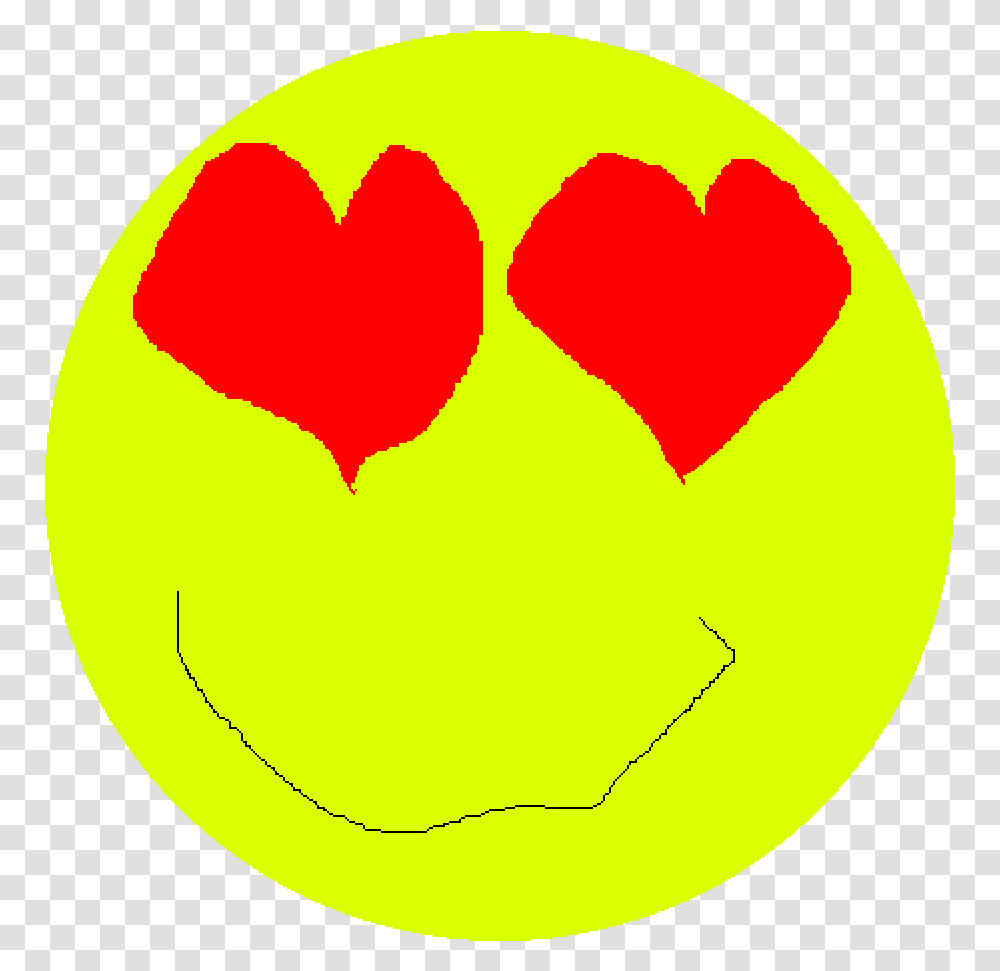 Pixilart Heart Eyes Emoji By Oceanlake14 Happy, Tennis Ball, Sport, Sports, Hand Transparent Png