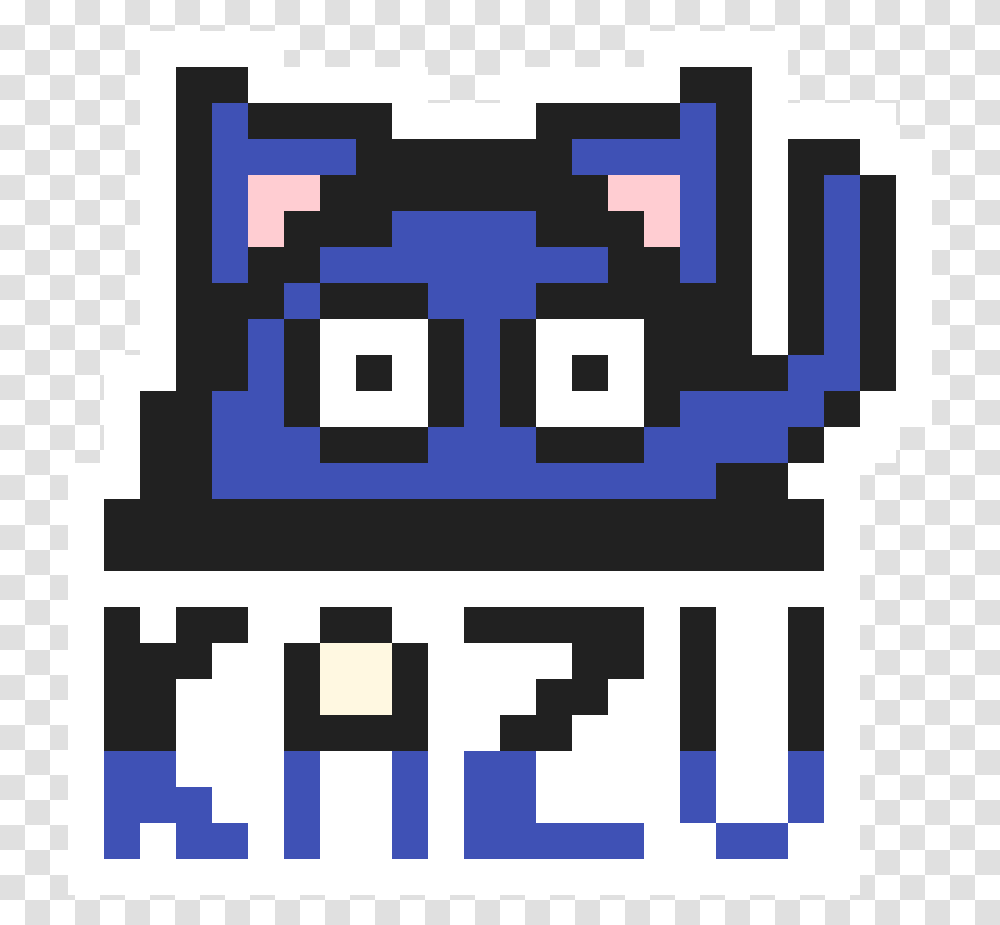 Pixilart Kazu Discord Logo By Littlekazu Yin And Yang Symbol Minecraft, Rug, Text, Graphics, QR Code Transparent Png