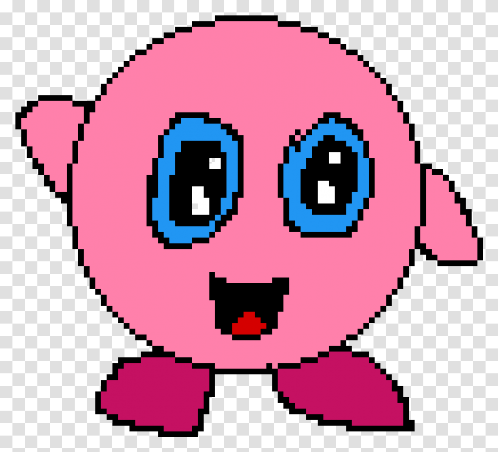 Pixilart Kirby By Thomasfan07 Cartoon, Pac Man, Outdoors, Text, Graphics Transparent Png