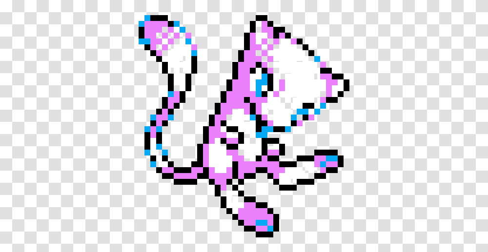 Pixilart Mew Sprite By Anonymous Pokemon Crystal Mew Sprite, Text, Rug, Graphics, QR Code Transparent Png