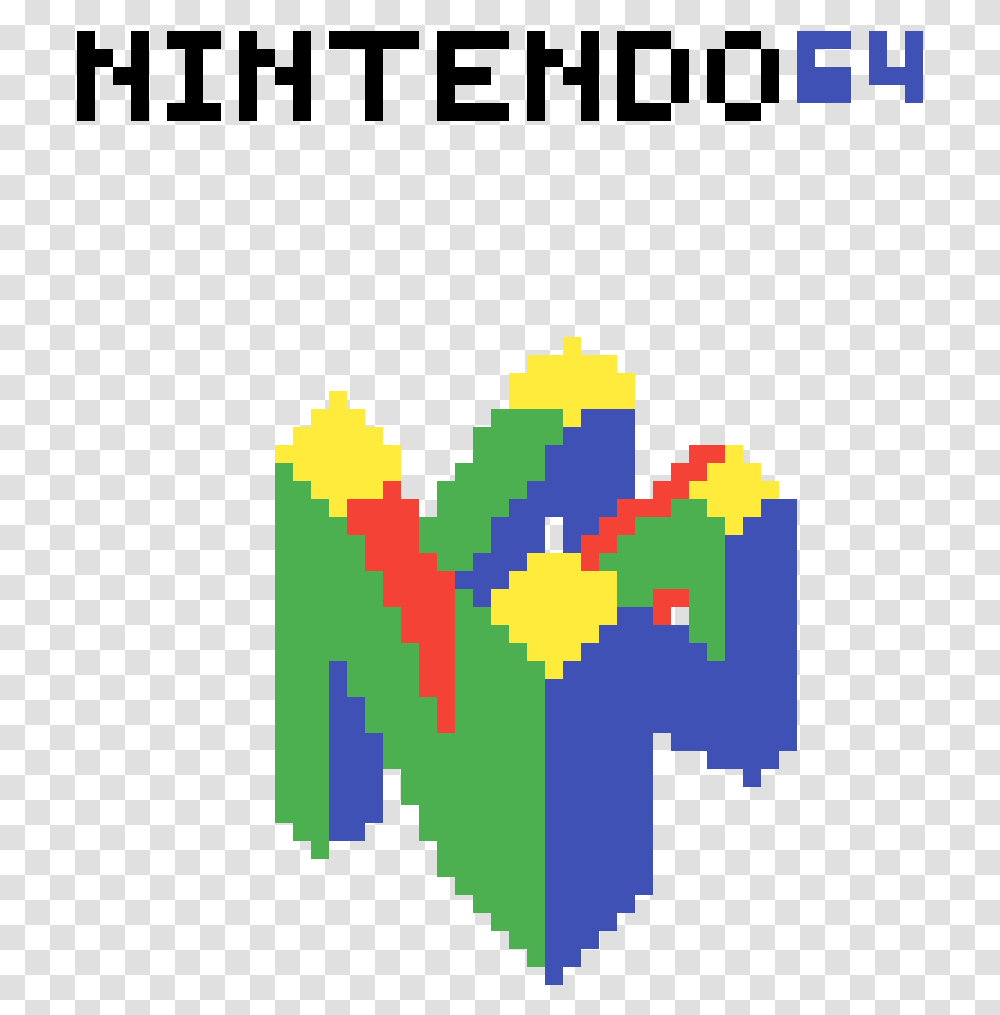 Pixilart N64 Logo By Hackergodpixel Vertical, Text, First Aid, Graphics, Cross Transparent Png