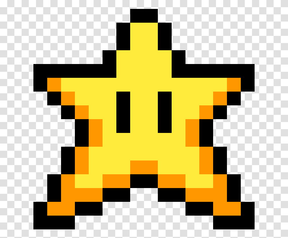 Pixilart Pixel Mario Star, First Aid, Pac Man Transparent Png