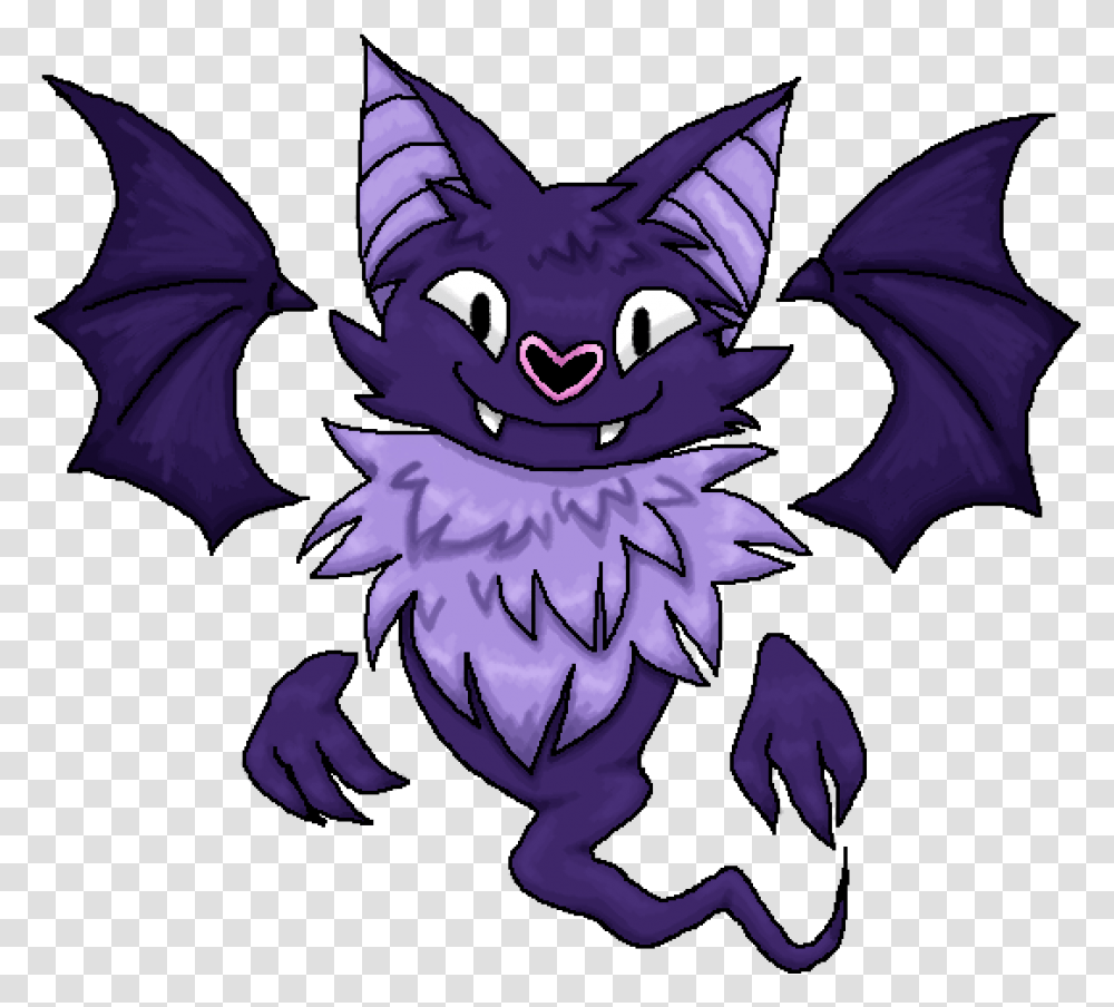 Pixilart Pokemon Fusion Haunter And Swoobat By Haunter And Swoobat Fusion, Dragon, Statue, Sculpture, Wildlife Transparent Png