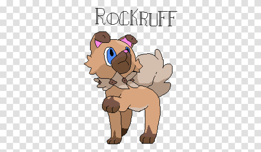 Pixilart Pokemon Sun And Moon Rockruff By Redfox Paw, Poster, Advertisement, Clothing, Apparel Transparent Png
