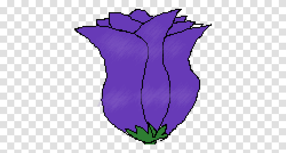 Pixilart Purple Rose By Animeme1 Flower, Utility Pole, Hand, Symbol, Petal Transparent Png