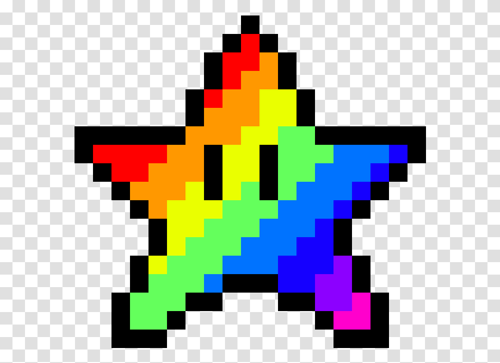 Pixilart Rainbow Star Mario, First Aid, Minecraft, Graphics Transparent Png