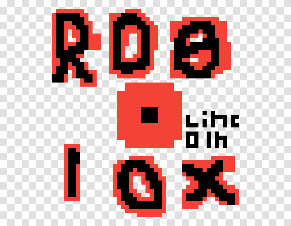 Pixilart Roblox Logo Word Roblox And Lincoln My Name Graphic Design, Pac Man, QR Code Transparent Png