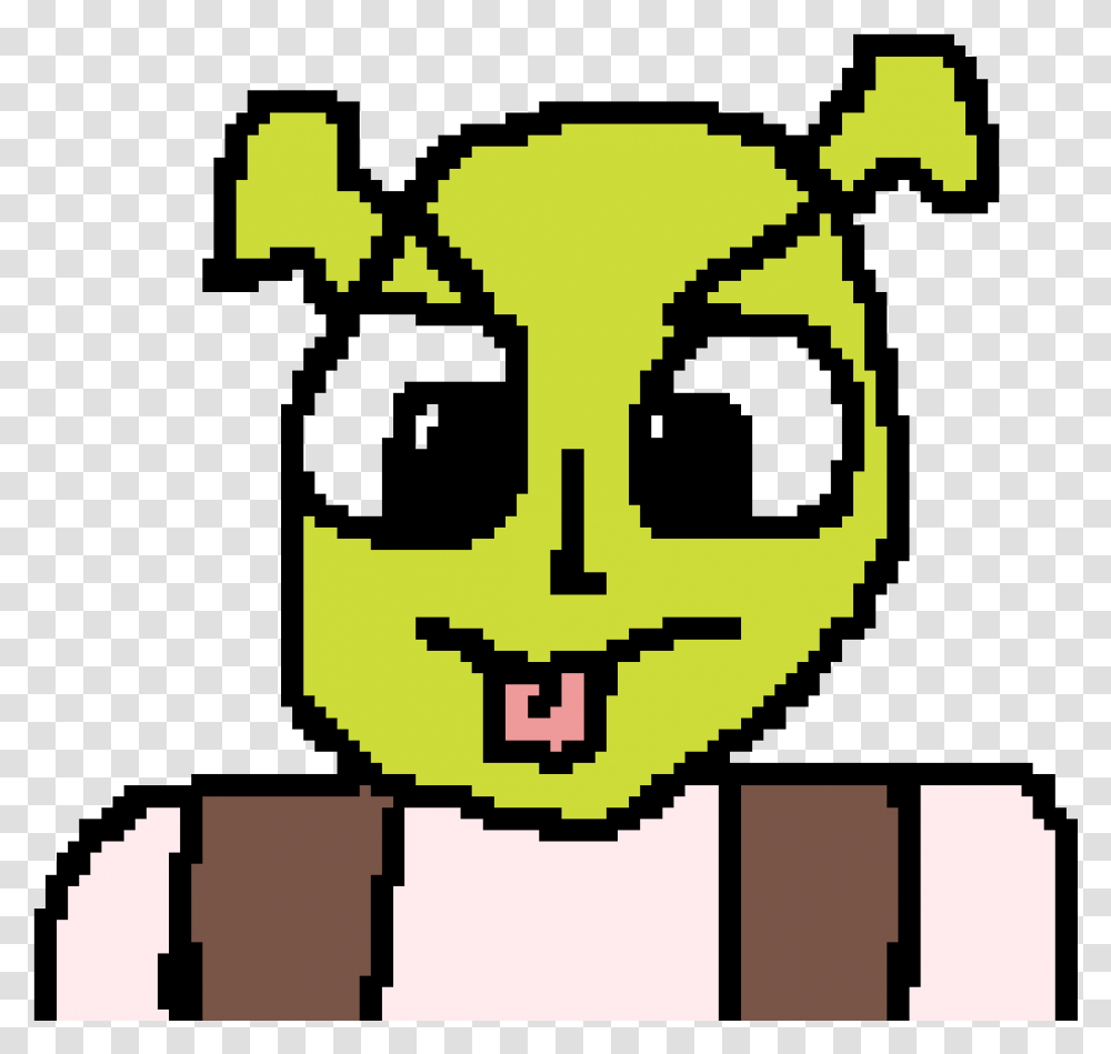 Pixilart Shrek Anime By Mewies Cartoon, Label, Text, Face, Cross Transparent Png