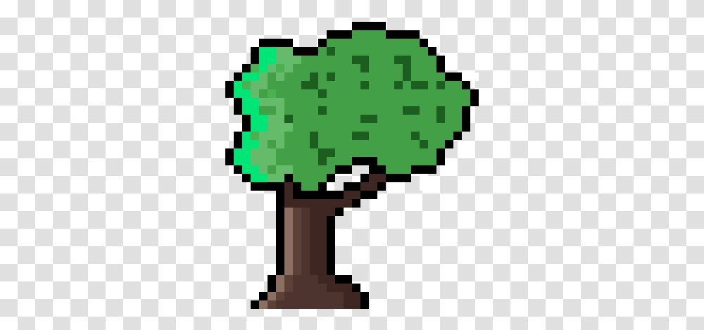 Pixilart Simple Tree By Crimsonvictim Illustration, Cross, Green, Minecraft, Rug Transparent Png