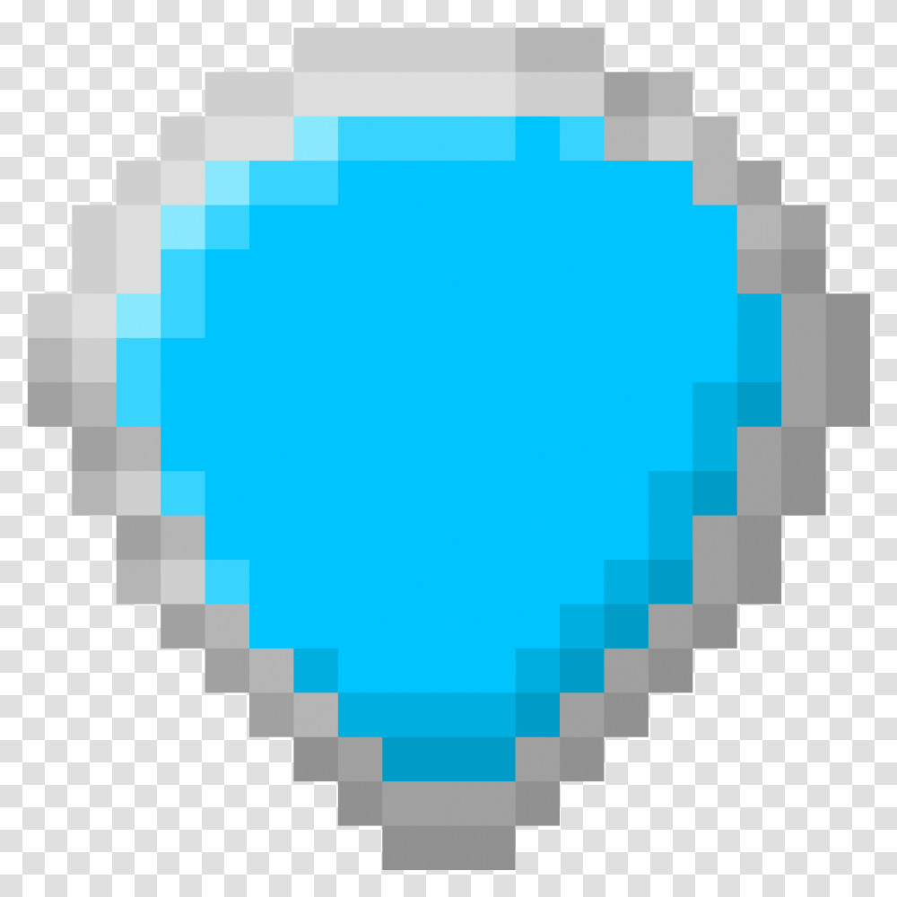 Pixilart Sky Blue Shield By Nightmare1924 Heart 8 Bit, Label, Text, Rug, Triangle Transparent Png