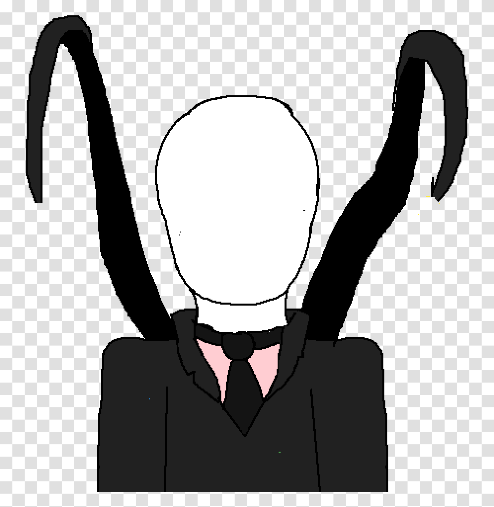 Pixilart Slenderman By Jessiejazzing Cartoon, Clothing, Person, Suit, Overcoat Transparent Png