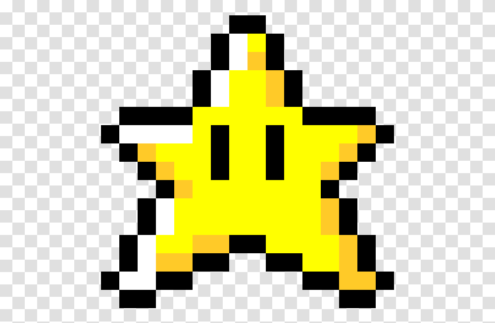 Pixilart Super Mario Star, First Aid, Pac Man Transparent Png