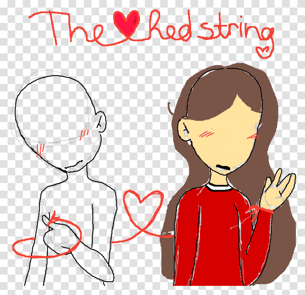 Pixilart The Red String By Youmakeawish Sharing, Person, Poster, Female, Text Transparent Png