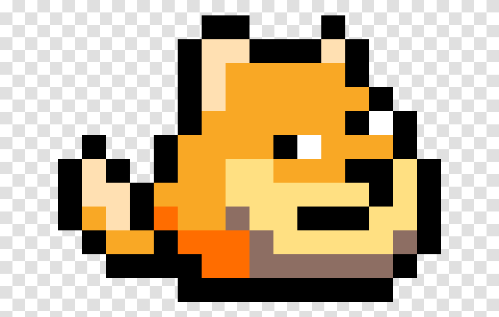 Pixilart Tiny Doge By Superslime613 Pixel Art Flappy Bird, First Aid, Pac Man,  Transparent Png