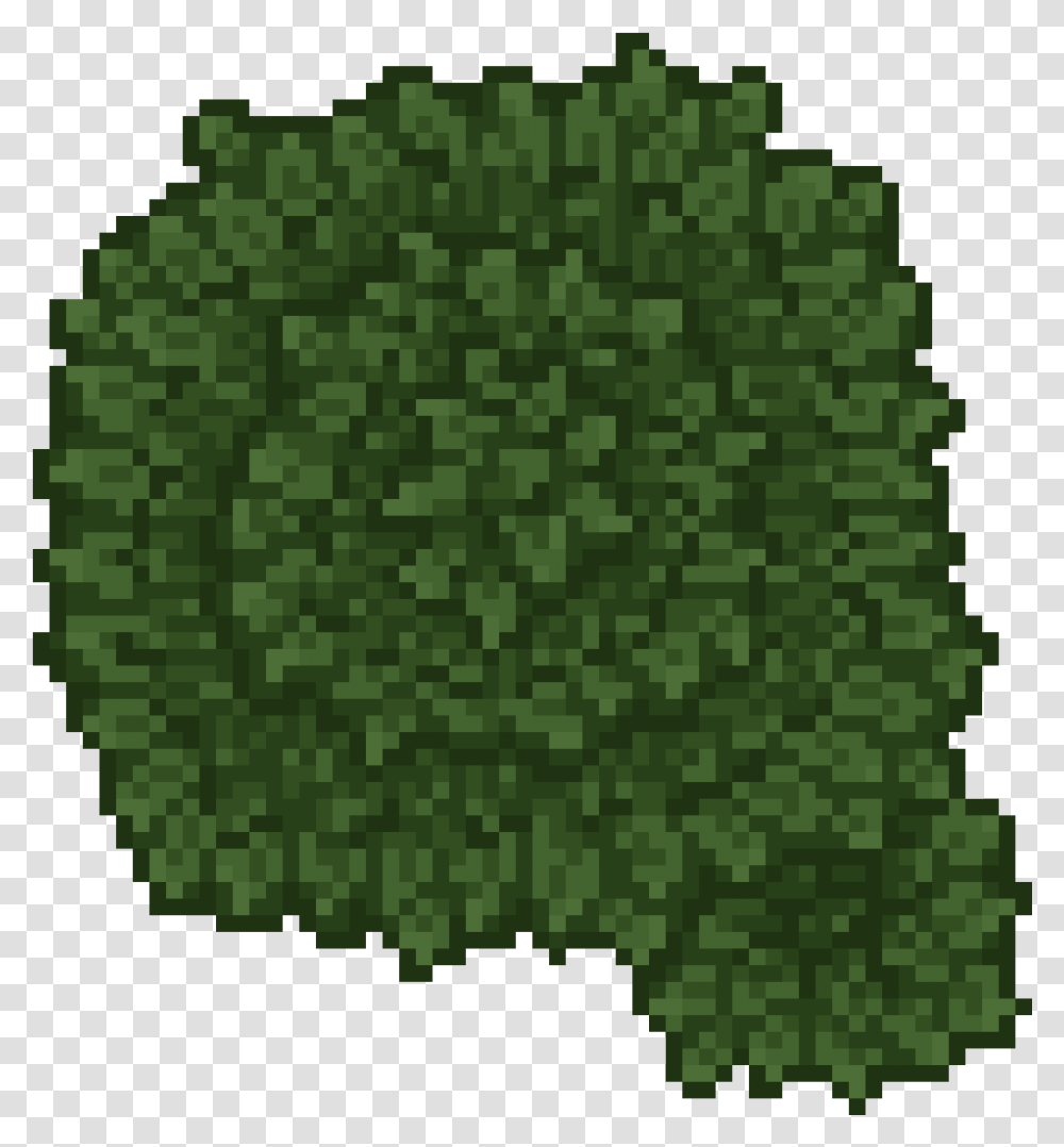 Pixilart Tree Top Down, Green, Rug, Text, Plant Transparent Png