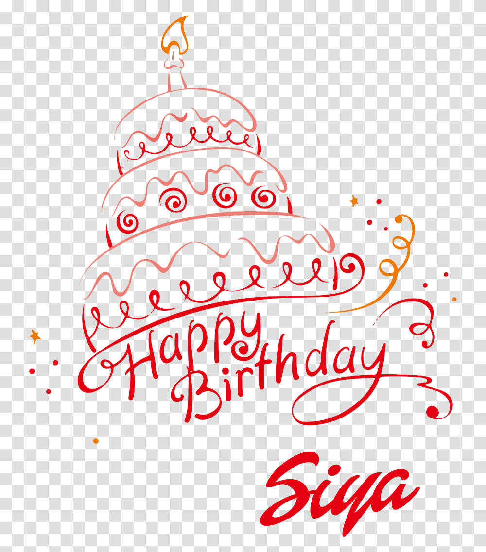 Piya Happy Birthday Vector Cake Name Happy Birthday Talib Cake, Handwriting Transparent Png