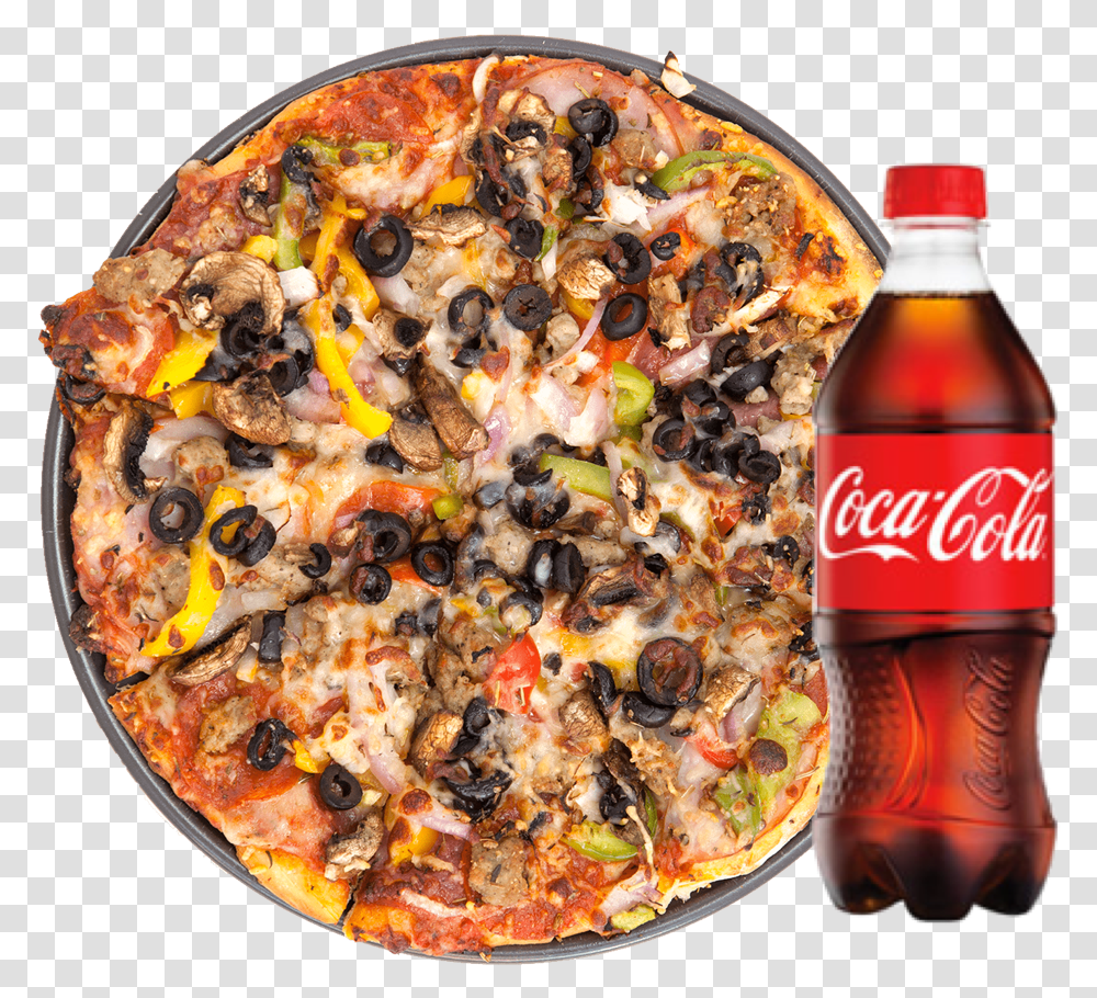 Pizza And Cold Drink Images Pizza Cool Drink, Food, Beverage, Coke, Coca Transparent Png