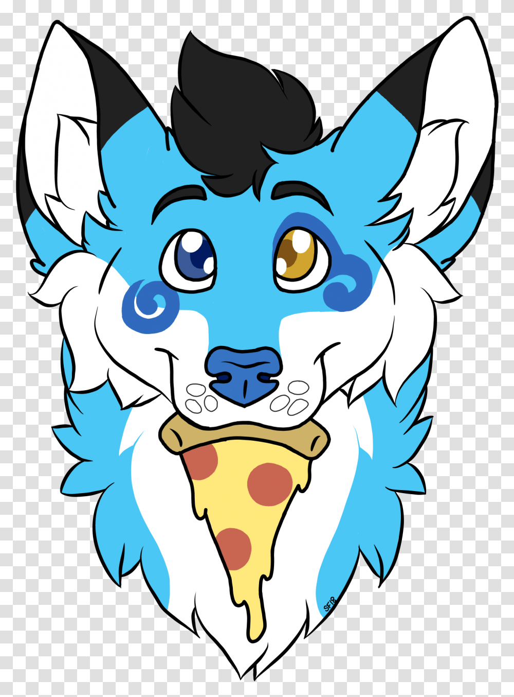 Pizza Cartoon Cartoon, Face, Animal, Mammal Transparent Png