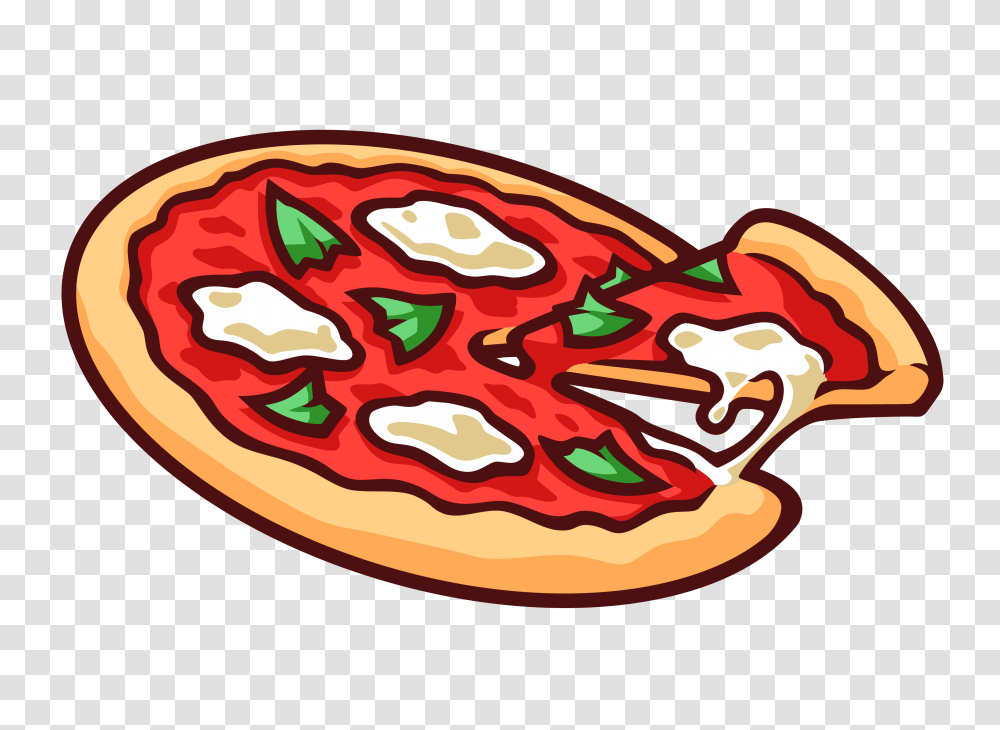 Pizza Cartoon Food, Ketchup, Plant, Sliced, Steak Transparent Png