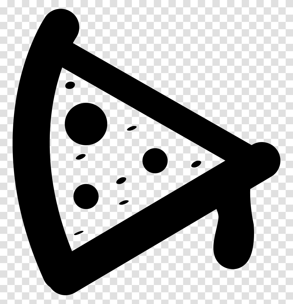 Pizza Cartoon Variant Silueta Pizza, Triangle, Stencil, Food, Bracket Transparent Png