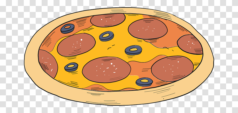 Pizza Clipart Circle, Dish, Meal, Food, Platter Transparent Png
