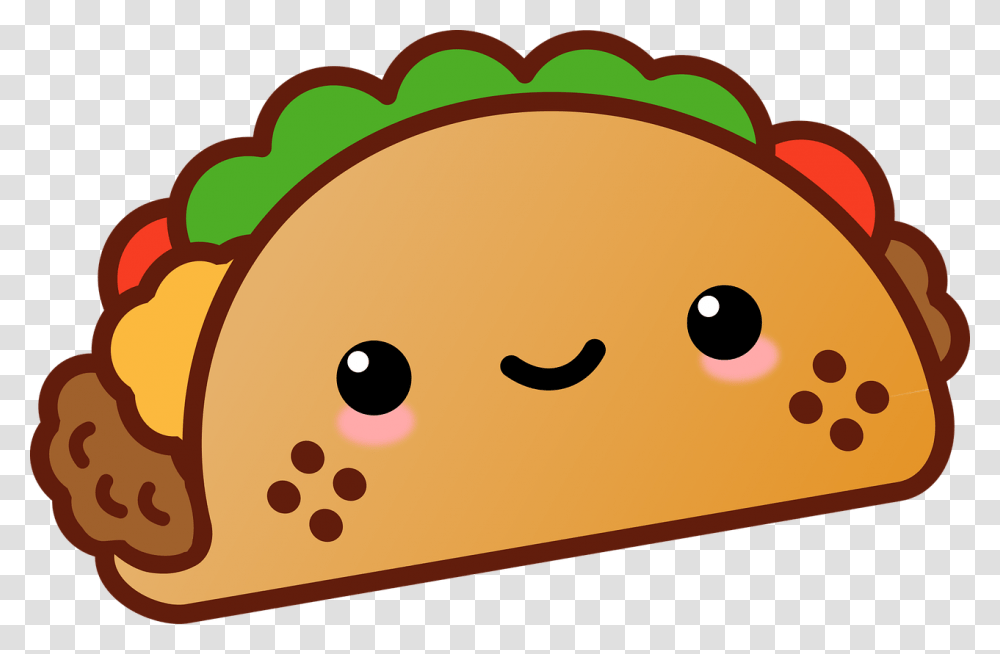 Pizza Clipart Kawaii Taco Cute Taco, Food, Sweets, Outdoors, Meal Transparent Png