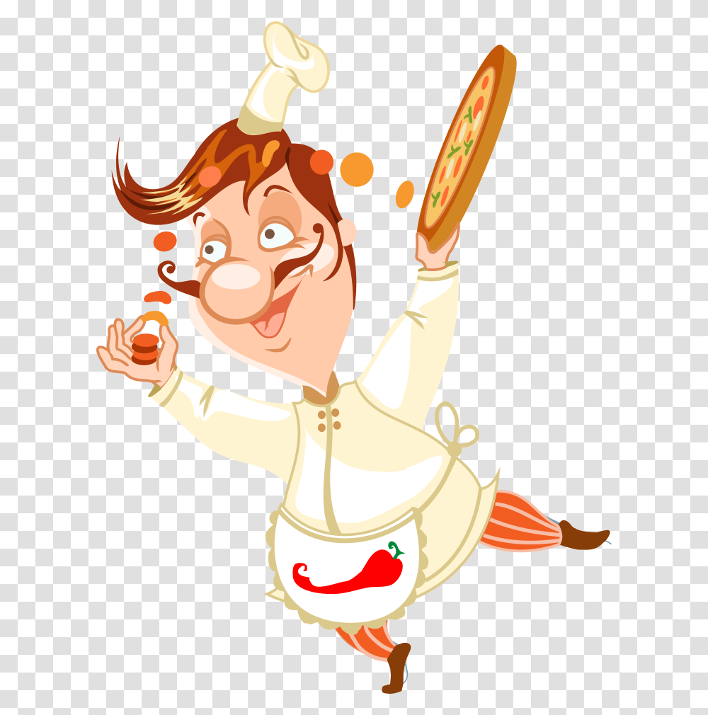 Pizza Cook Chef European Cuisine Chef, Person, Human, Juggling, Leisure Activities Transparent Png