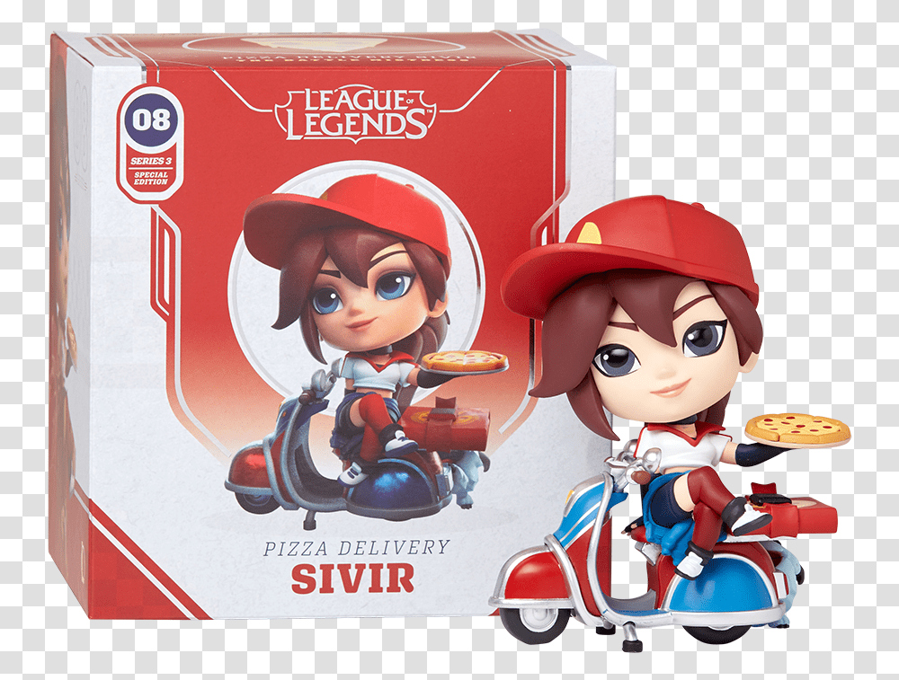 Pizza Delivery Sivir Figure, Person, Toy, People, Figurine Transparent Png