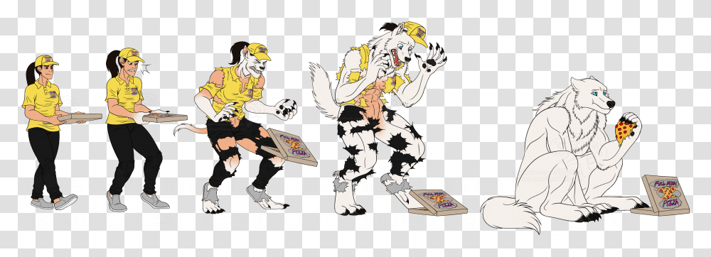 Pizza Delivery Werewolf Tf Werewolf Transformation Megumi, Person, Game Transparent Png