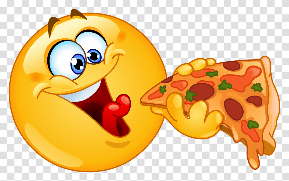 Pizza Eating Emoji Decal Eating Smiley Face, Plant, Food, Vegetable, Animal Transparent Png