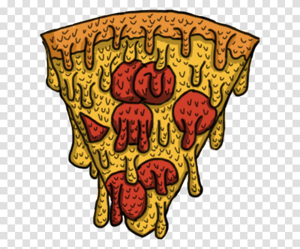 Pizza Grime Colored Red Yellow Ew Art Dripping Slime Grime Art Face, Doodle, Drawing, Hand Transparent Png