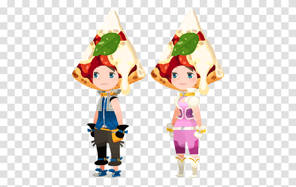 Pizza Hat Main Character In Kingdom Hearts Union X, Apparel, Elf, Party Hat Transparent Png