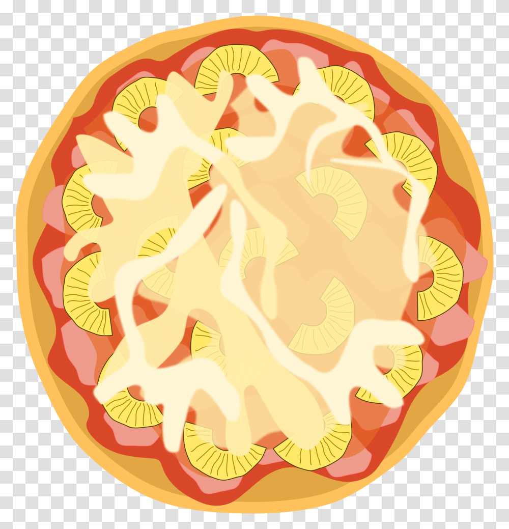 Pizza Hawaii Ham Pineapple Clipart Pineapple Pizza, Plant, Food, Vegetable, Flower Transparent Png