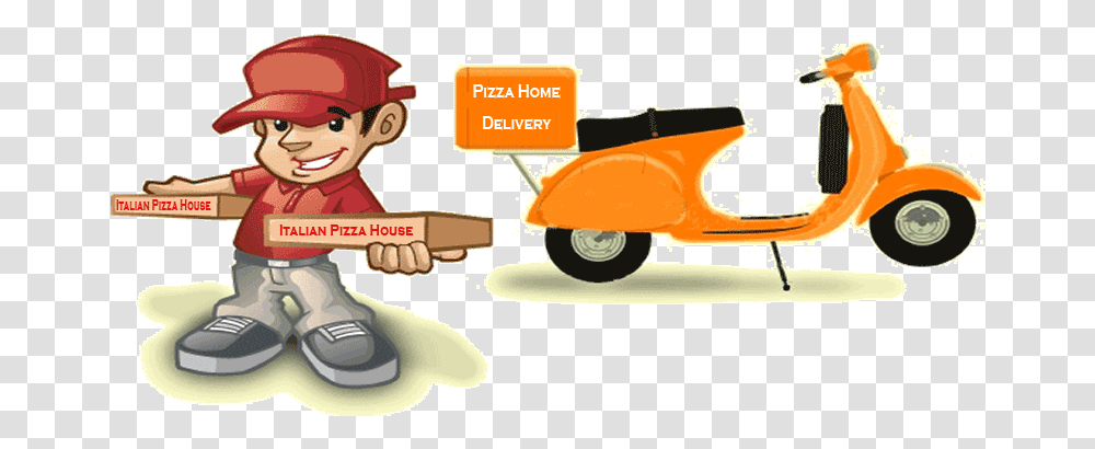 Pizza Home Delivery Home Delivery Images, Vehicle, Transportation, Scooter, Car Transparent Png