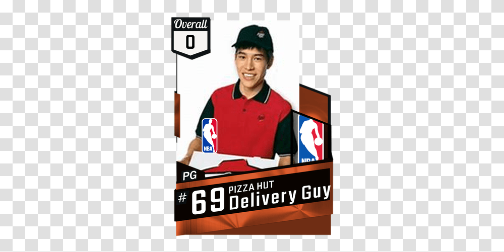 Pizza Hut Delivery Guy Nba 2k17 Custom Card 2kmtcentral Funny Myteam Cards, Person, Crowd, Text, Baseball Cap Transparent Png
