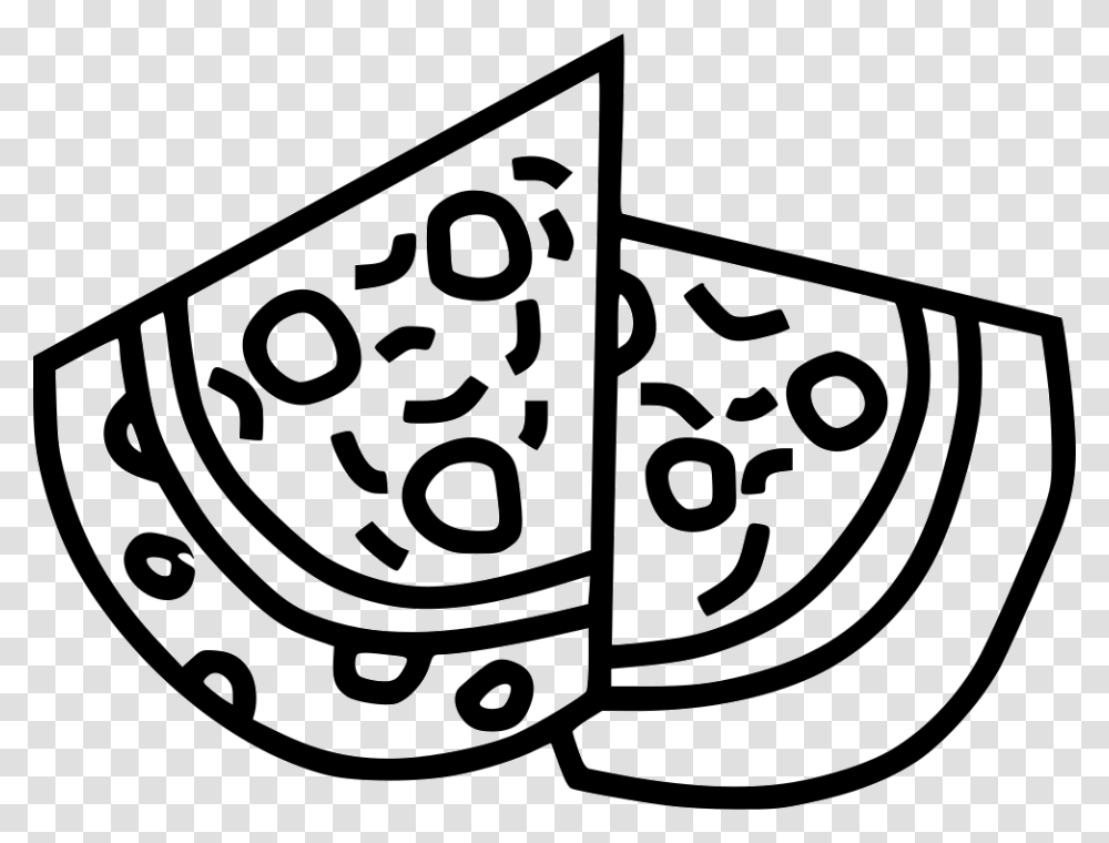 Pizza Italian Doodle Art Icon, Number, Stencil Transparent Png