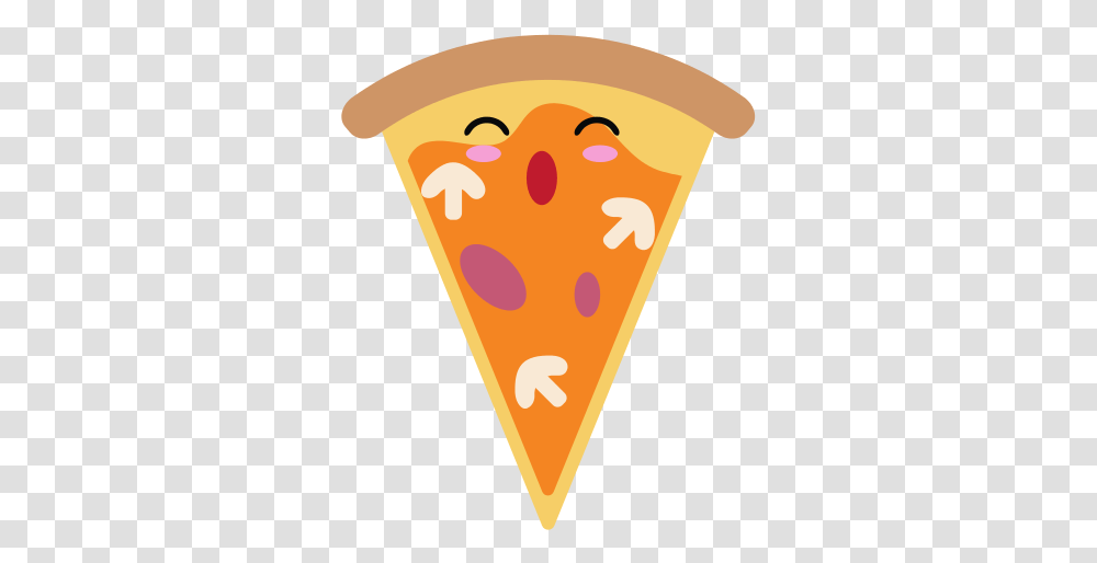 Pizza Italian Food Cute Kawaii Cartoon Slice Of Pizza Clip Art, Cone, Triangle, Cream, Dessert Transparent Png