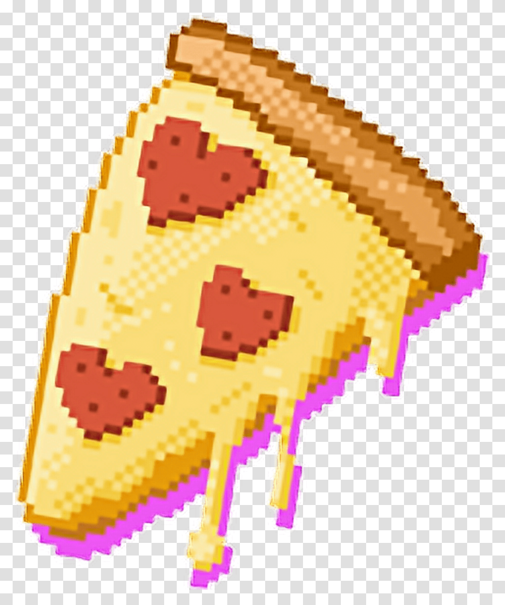 Pizza Kawaii Cute Pixel Pixels Pixelize Pixelart Love Pizza Kawaii, Toy, Food, Bread, Honey Transparent Png