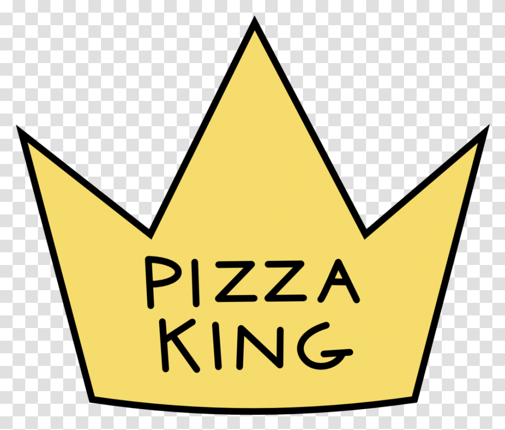 Pizza King Crown Queen Gold Ftestickers, Triangle, Logo Transparent Png