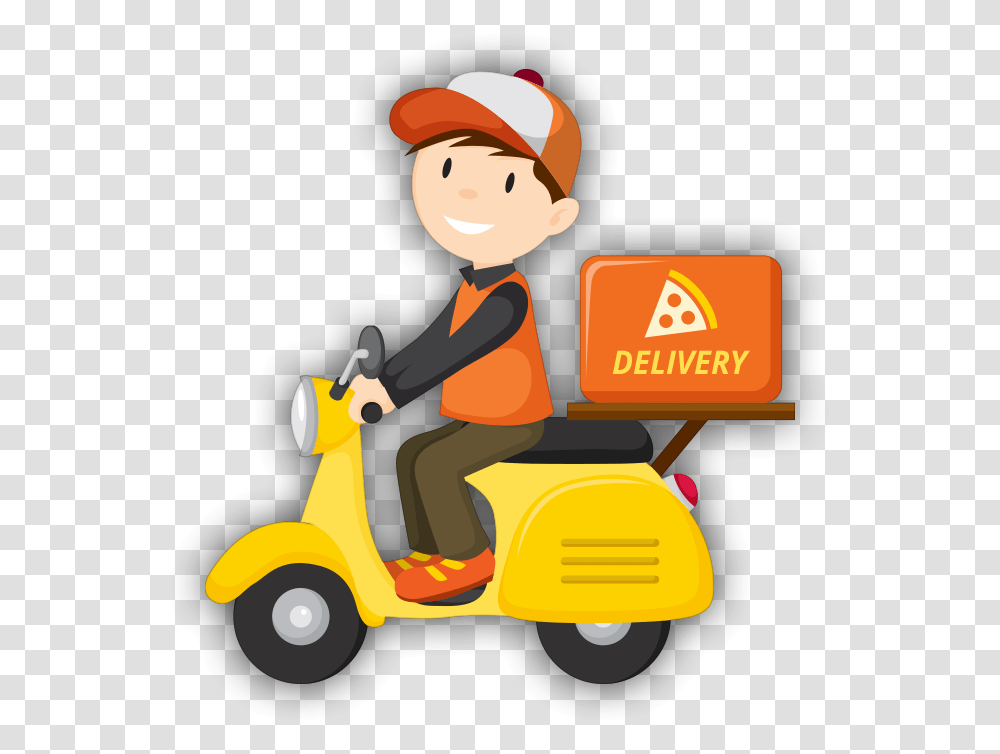 Pizza Ordering System Fast Delivery, Toy, Vehicle, Transportation, Moped Transparent Png