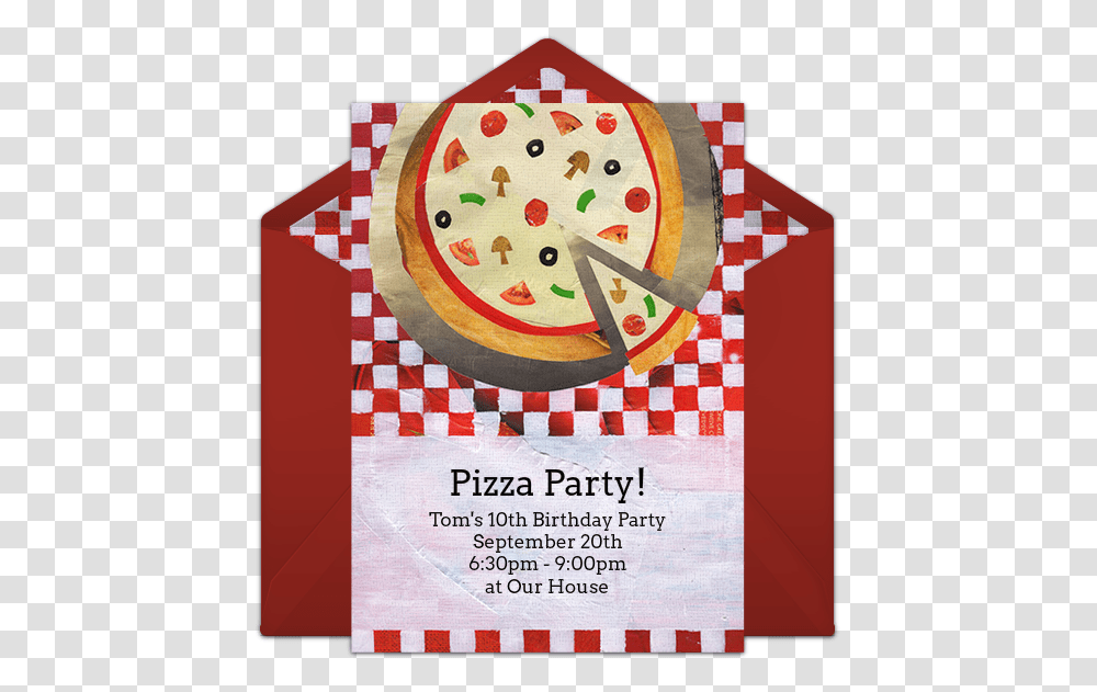 Pizza Party Invitation Template Free, Advertisement, Poster, Flyer, Paper Transparent Png