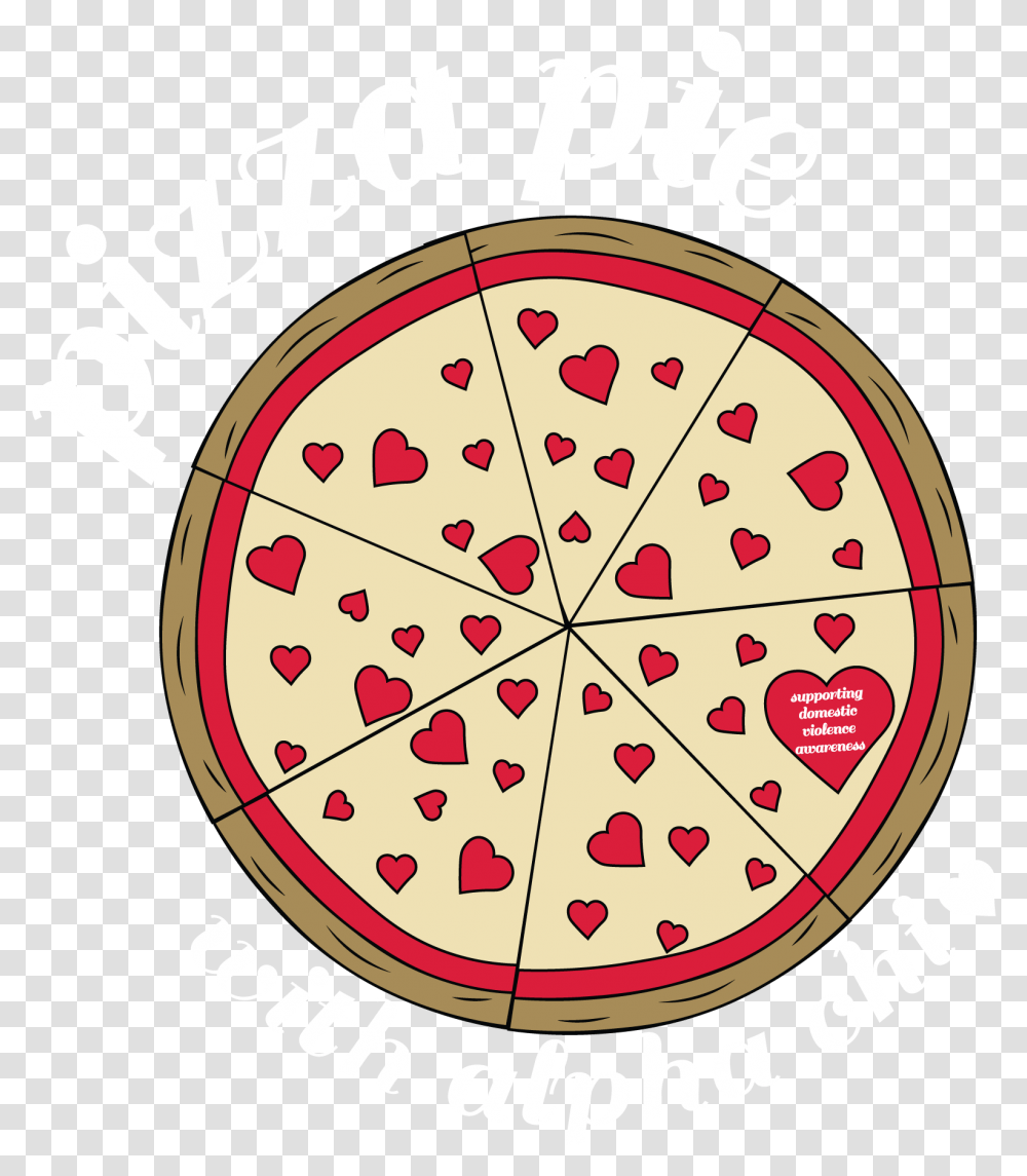 Pizza Pie With Alpha Chi Philanthropy Circle, Pattern, Ornament, Number Transparent Png